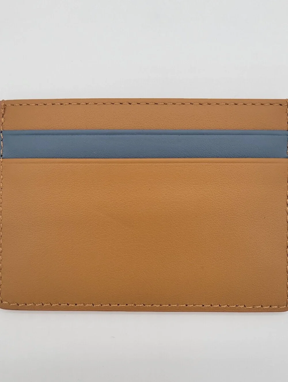 NWOTs Rylor Tan and Blue Slim Leather Card Holder